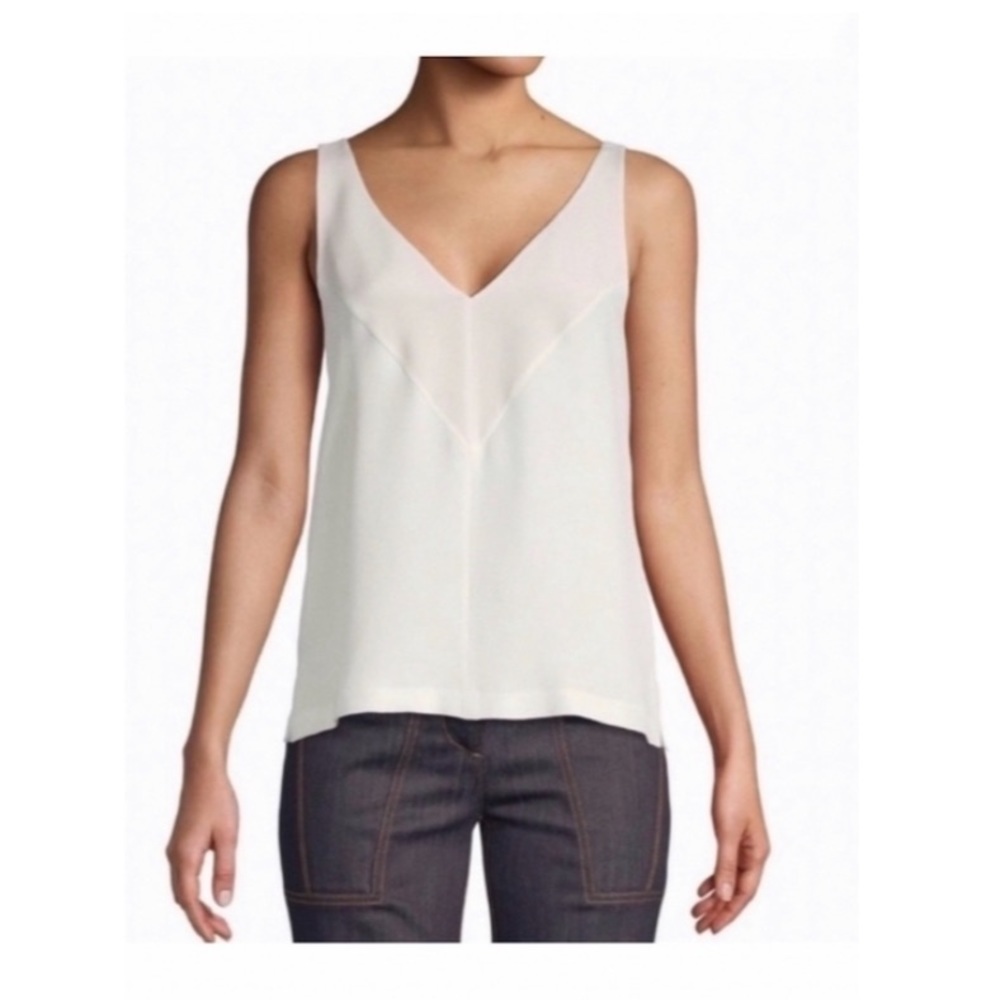 Derek Lam Sidone Sleeveless Silk Blouse.